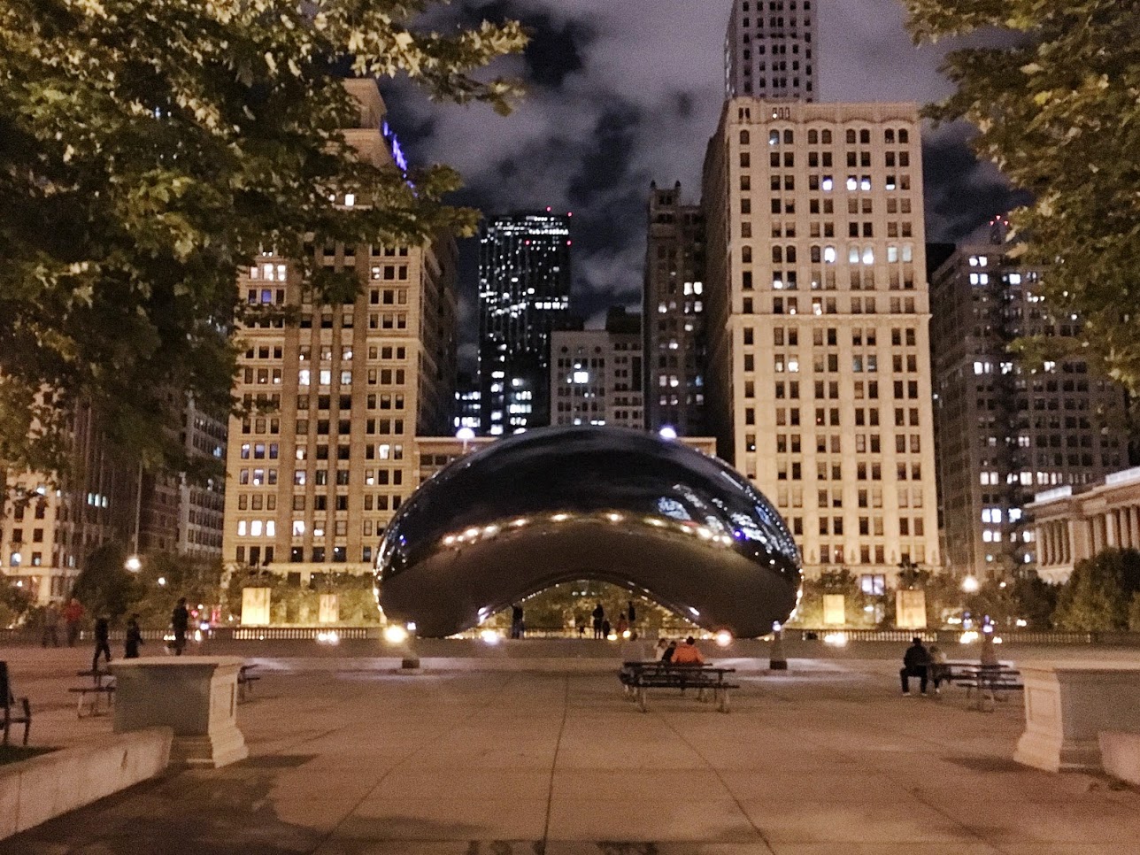Chicago The Bean Cloud Gate at Night