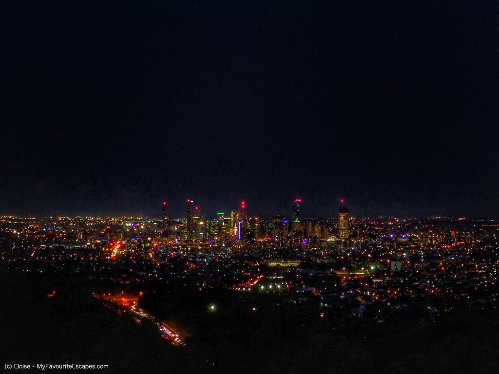 a city at night with lights