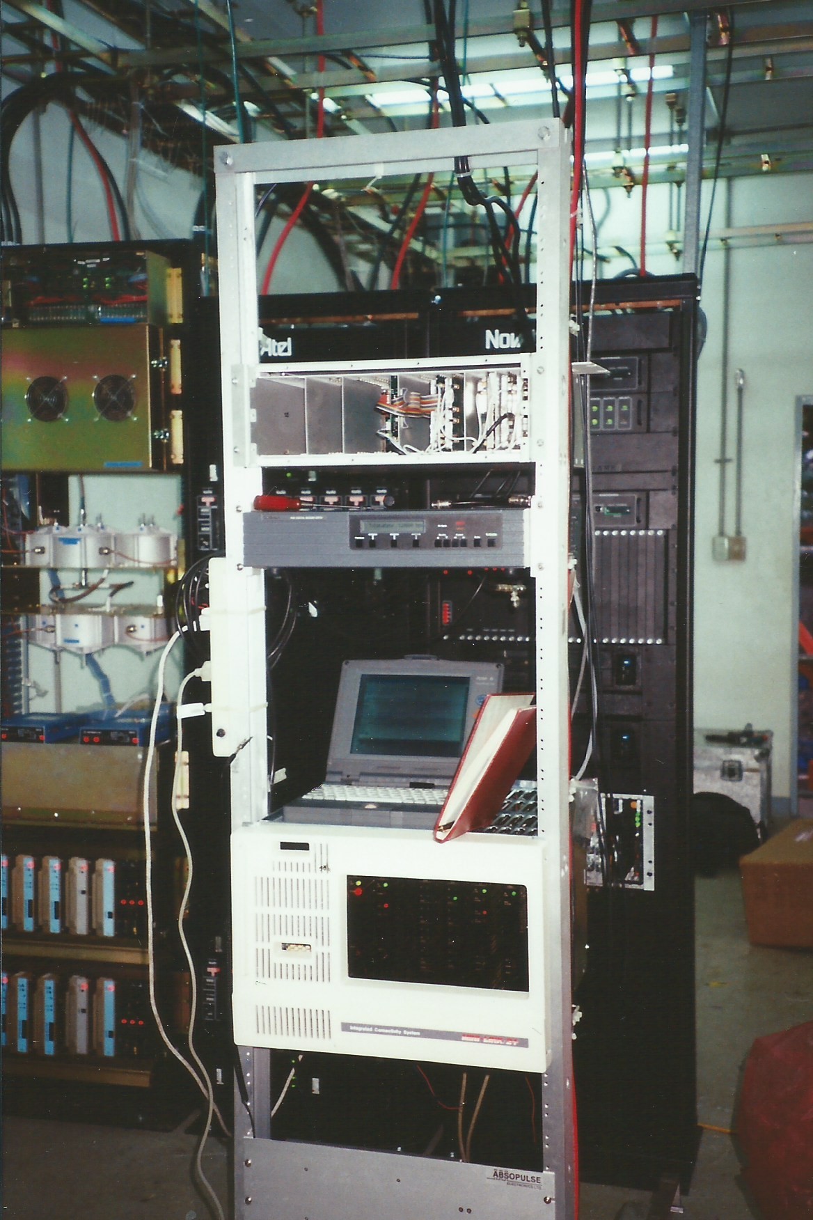 a computer on a rack