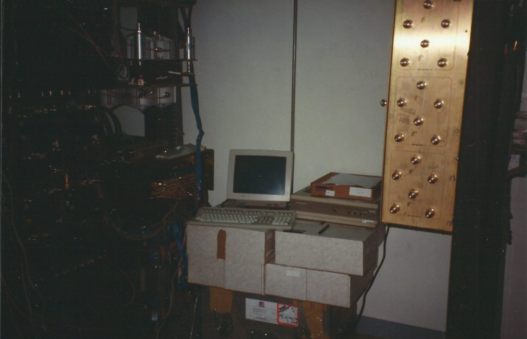 a computer on a box