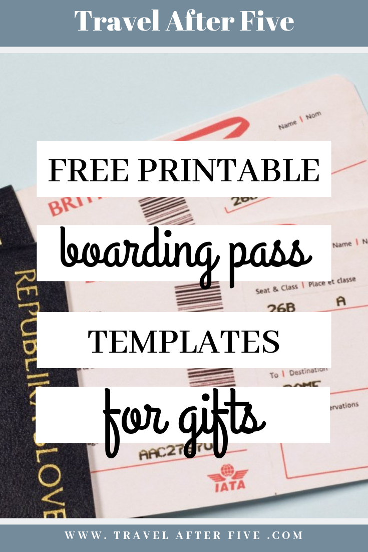 5 Free Boarding Pass Templates For Ts Travel After Five
