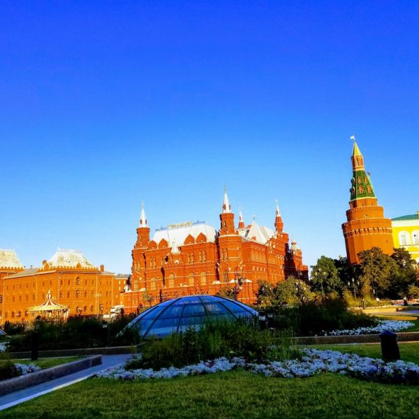 a large building with towers and a glass dome