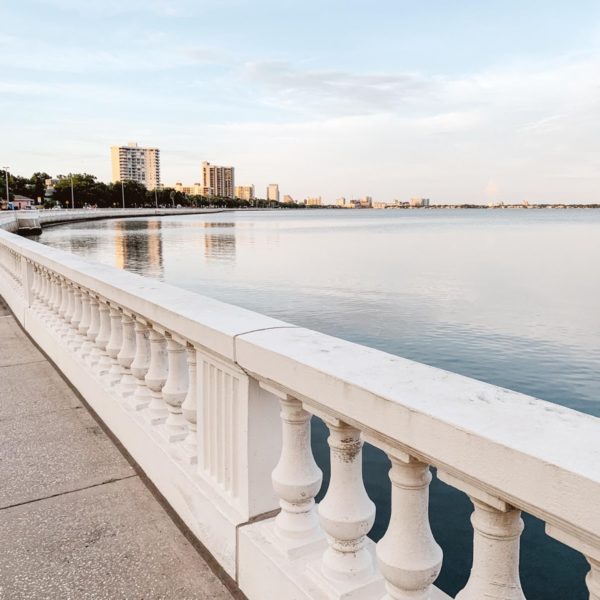 An evening walk on Bayshore Boulevard in Tampa