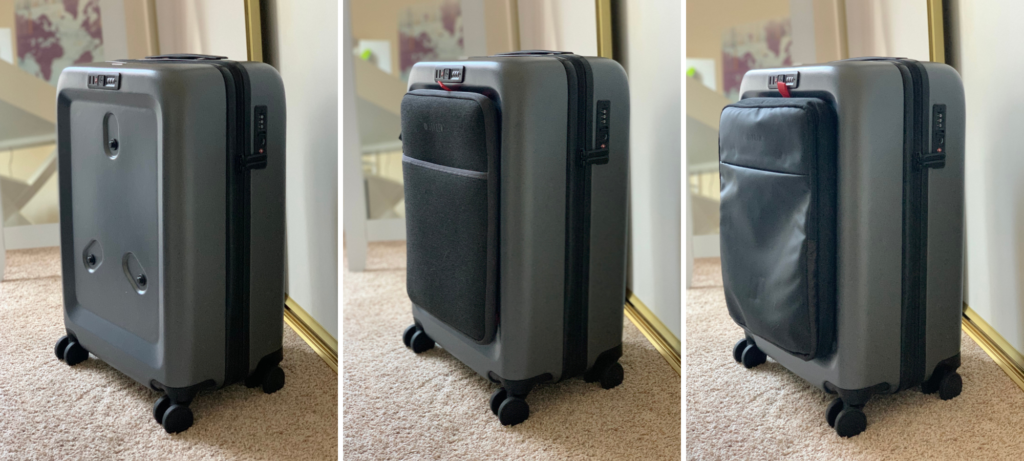 a collage of a suitcase