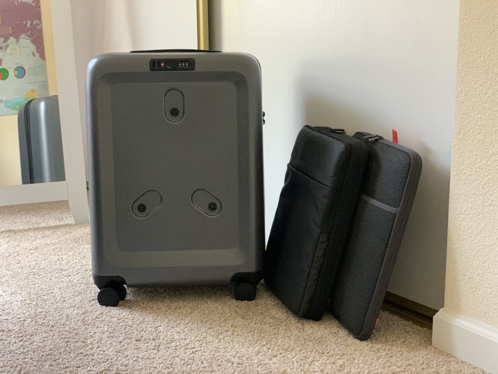 a suitcase on the floor