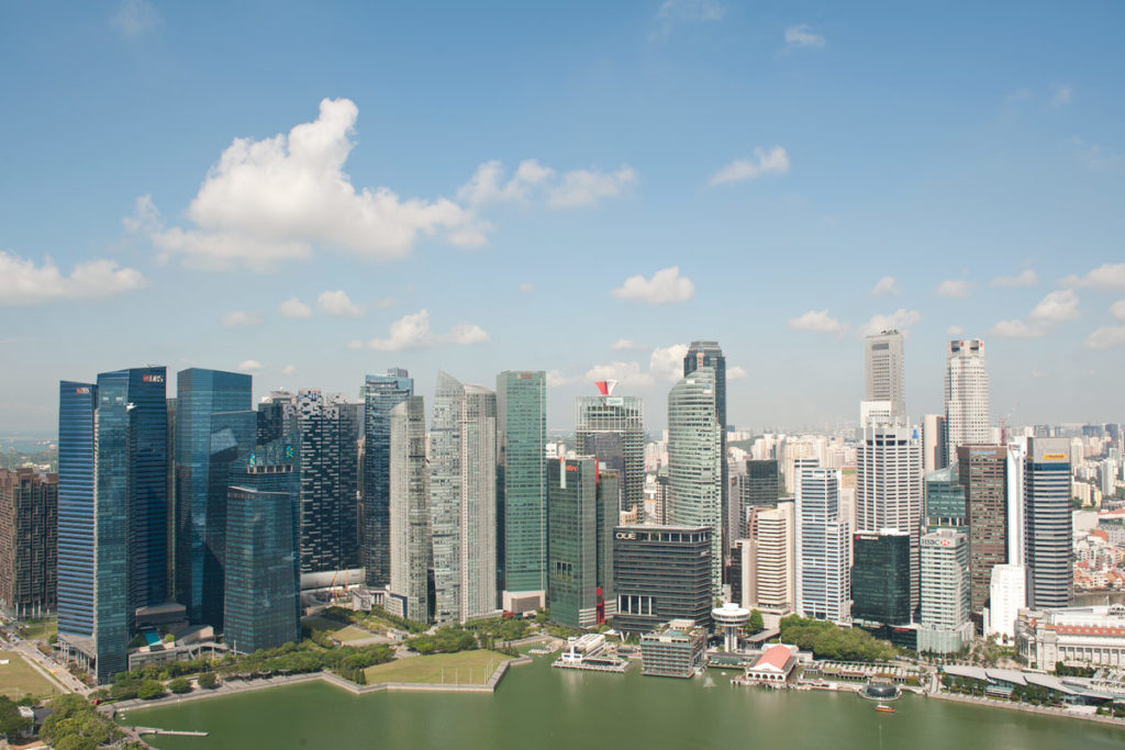 View of Singapore from Marina Bay Sands