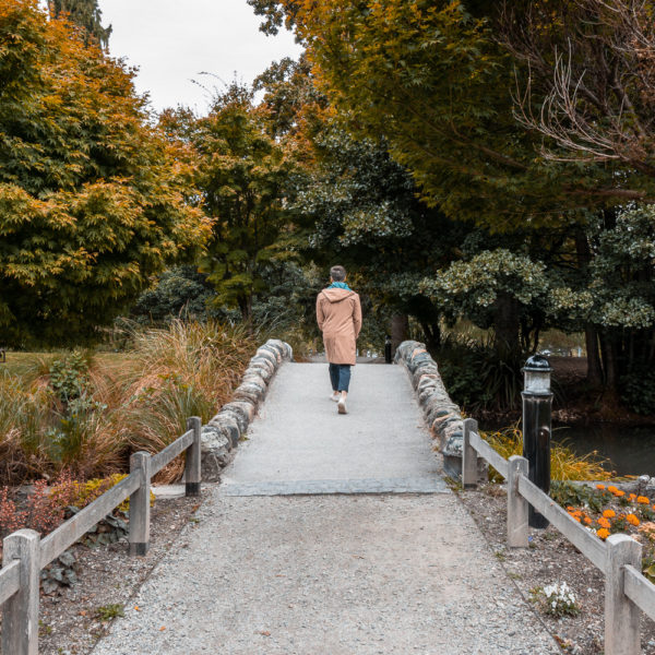 a person walking on a path