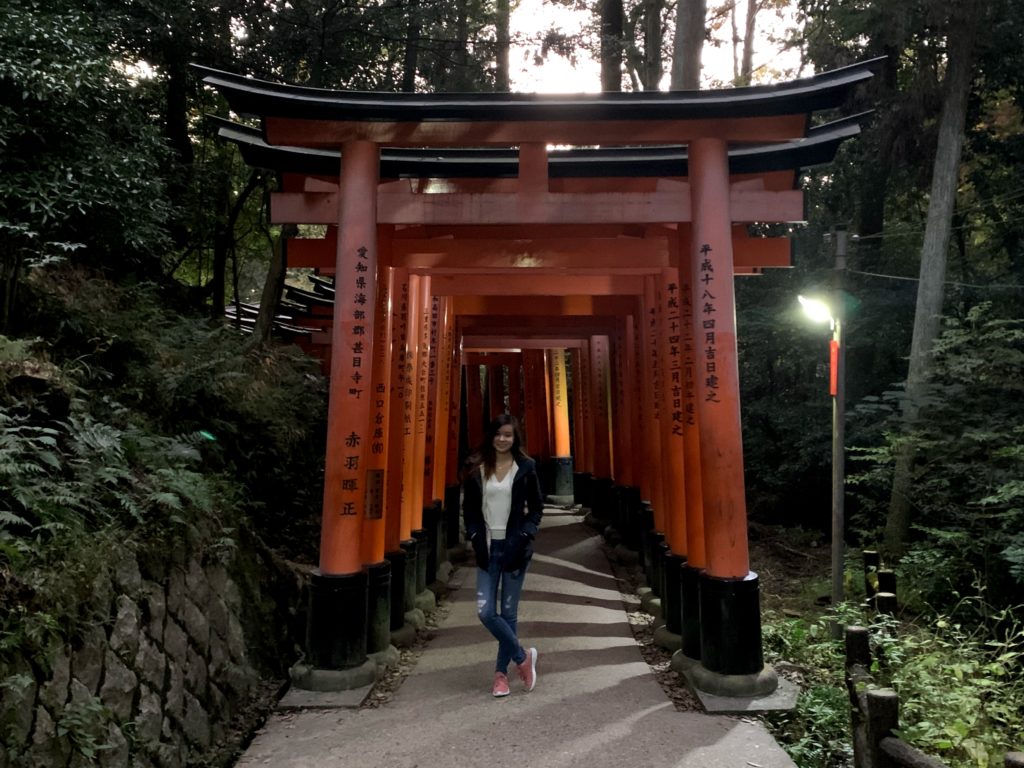 Fushimi Inari-Taisha Shrine in Kyoto at Night