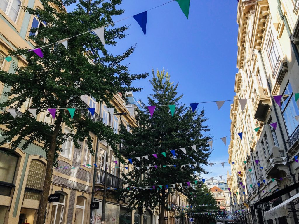 Explore the streets of Porto, Portugal in the evening