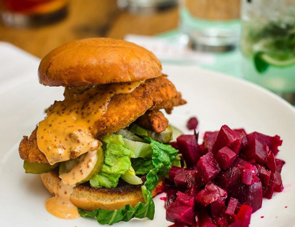 Chicken Sandwich at Treeline Kitchen in Leadville, CO