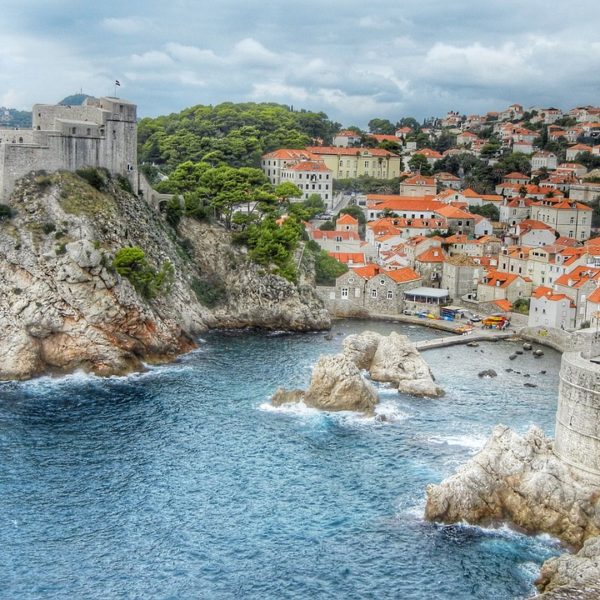 Dubrovnik on a cliff by water