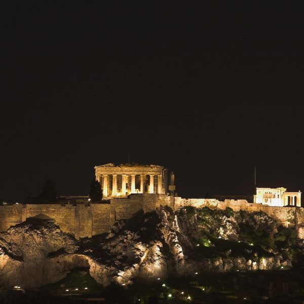 athens in the evening