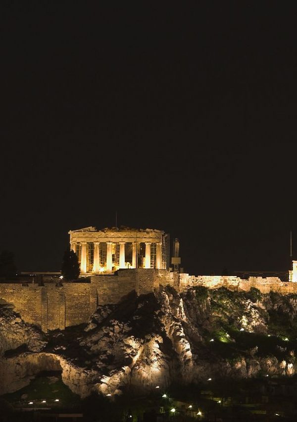 athens in the evening