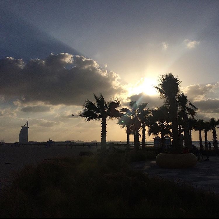 Dubai beach after work