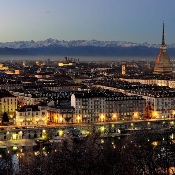 turin in the evening