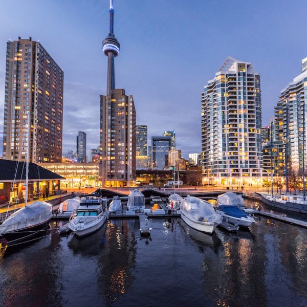 toronto harbor cruise at night